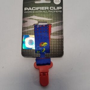 Blue and Red Pacifier Clip